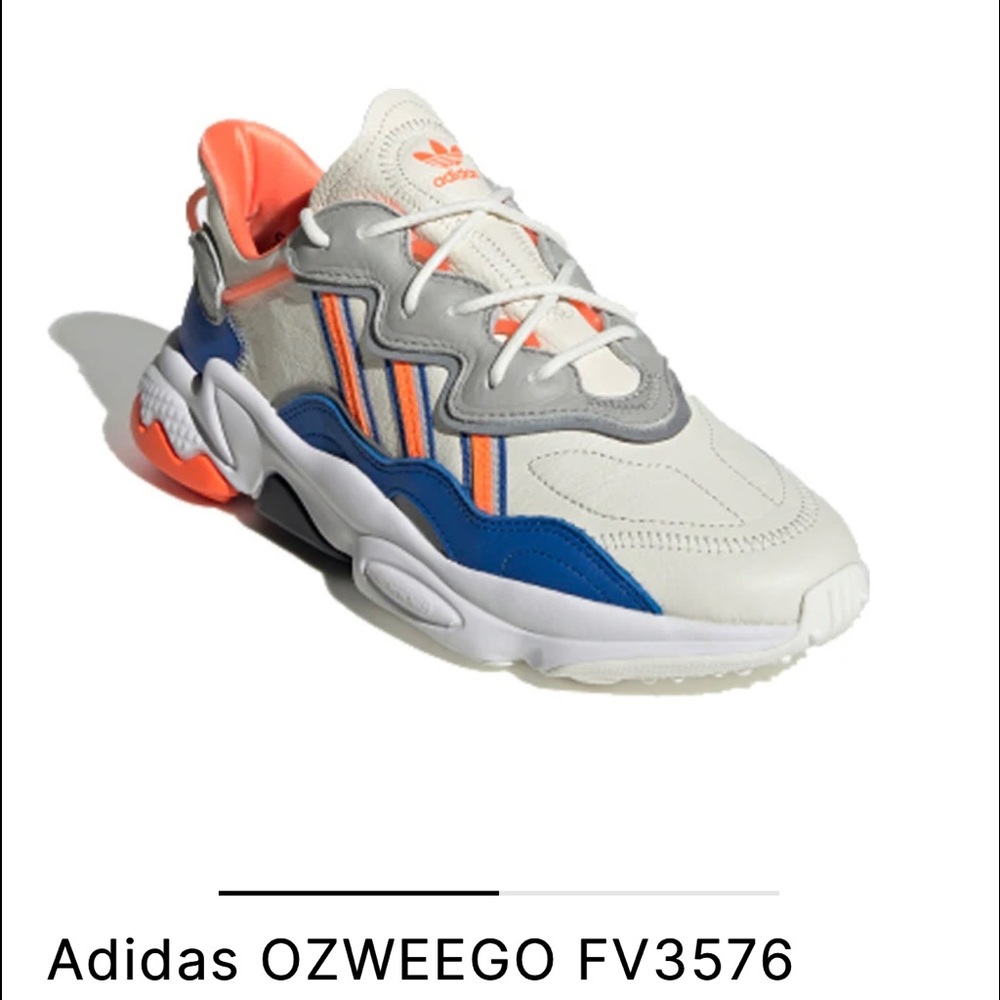 Adidas Ozweego Off White Blue Grey Two Orange , sneaker, trainer ,running.